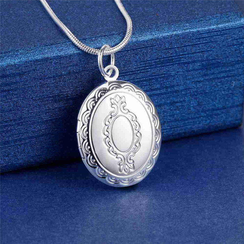 530 Chain - Collier avec pendentif ovale en argent