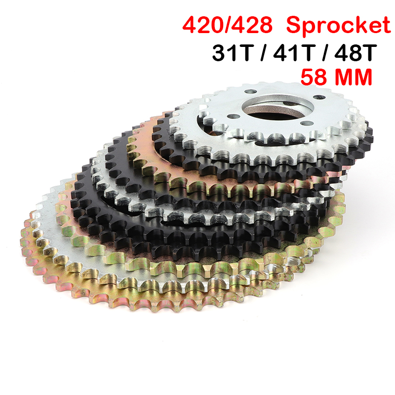 428 Chain - Pignon Arrière pour Moto JO37 T/41T/48T,