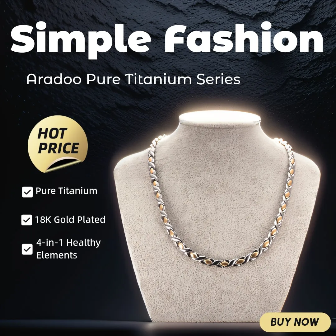 ARADOO collier en titane pur c - Ansi Chain avis et prix