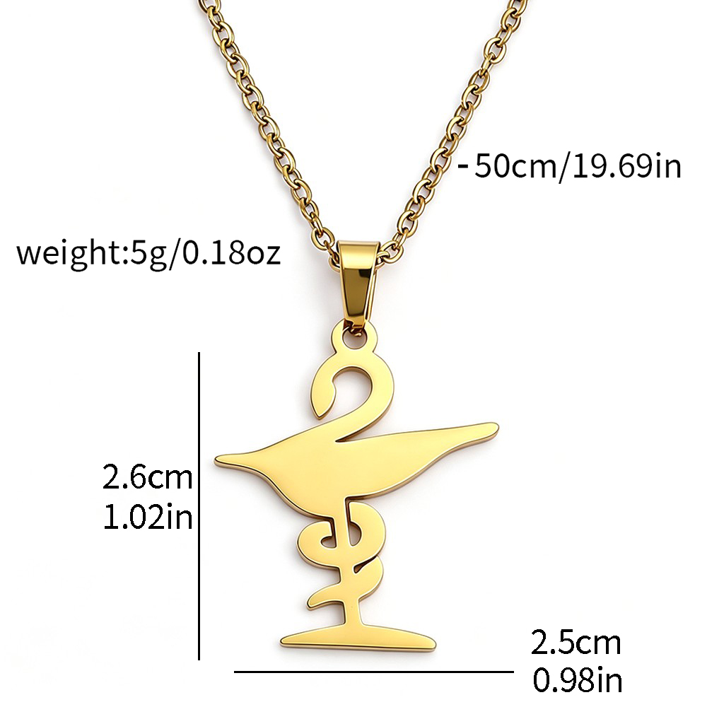 Collier Hygieia, pendentif sym - Steel Chain avis et prix